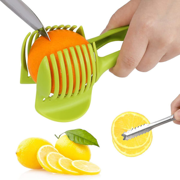 Citron Slicer Citronpresser Håndpresset Tomatslicer Med Rustfrit Stål Is Tænger Sukkertænger Hjemme Multifunktionel Tomat Kartoffel Splitter Køkken Gadg