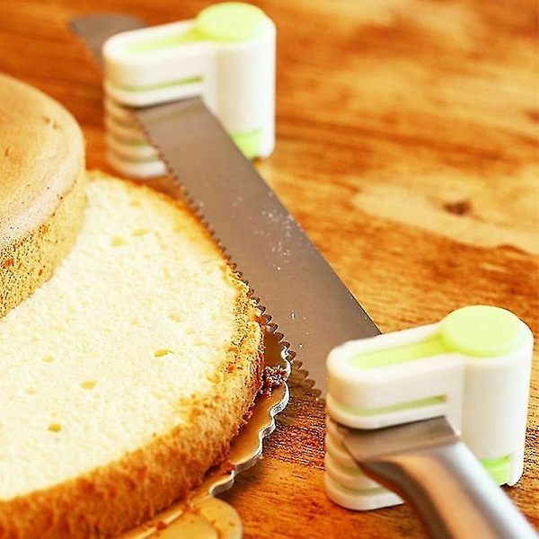 4 st Kaknivåer Ergonomisk Design Arbetsbesparande Rostfritt Stål Toast Skärverktyg Baksaker