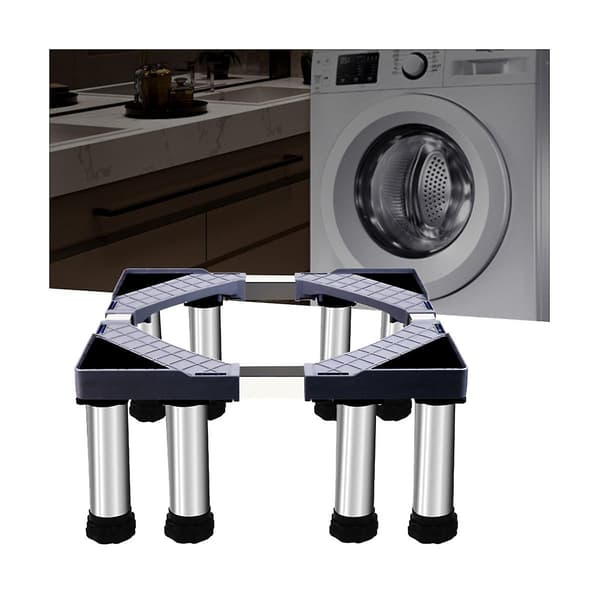 Justerbar Tvättutrustningsställ, Kylskåpsbas, Anti-vibration, Torkställ, Höjd Bas
