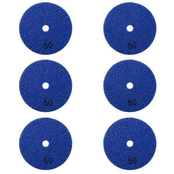 6 st 4 tum / 100 mm Korn 50 Diamant Torra Polerplattor Granit Marmor Flexibla Hartslipsskivor C