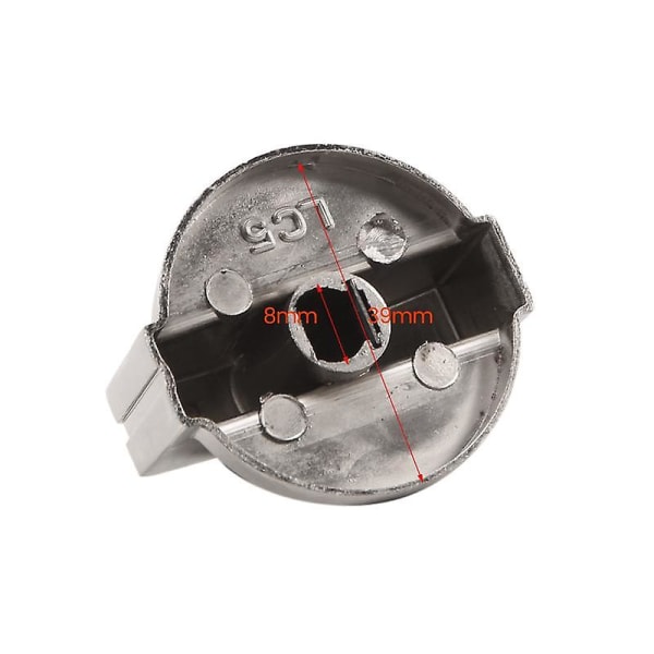 8 stk Metal 8mm Universal Gaskomfur Kontrolknapper Adaptere Switch Madlavning Overflade Kontrol Låse Gas