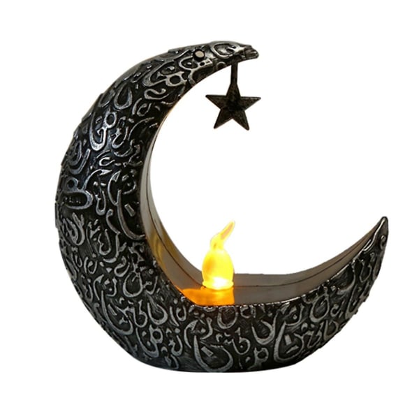 2kpl Ramadan Eid Ramadan Kareem pöytälevy Ramadan Lyhdyt (musta + hopea)