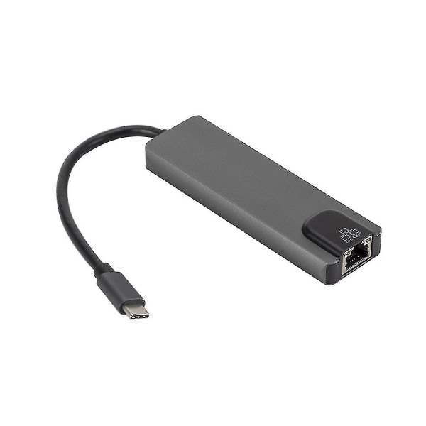 Dockingstation Typ-c till Hdtv Usb-c Hub Nätverkskort Typ Till Gigabit Nätverkskort Hd