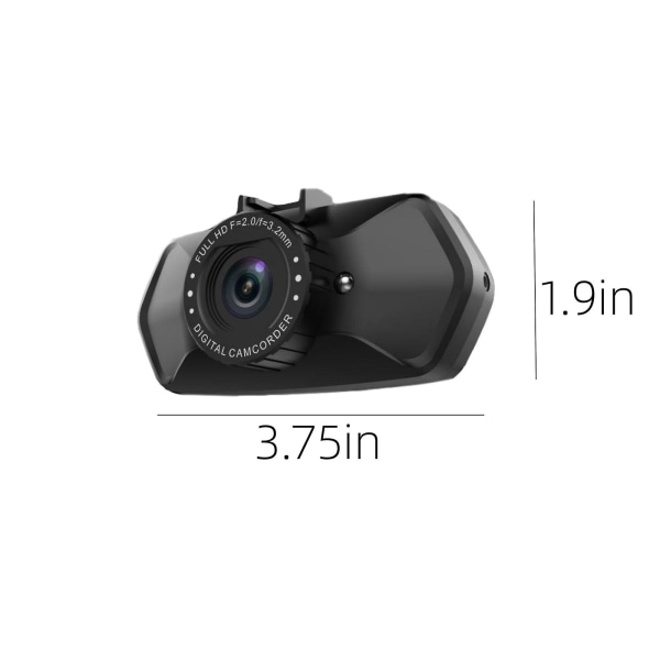 Dual Dash Cam autolle 2 tuuman 1080p autotallennin Dual Lens Car Recorder HD Dual Video Autonosat