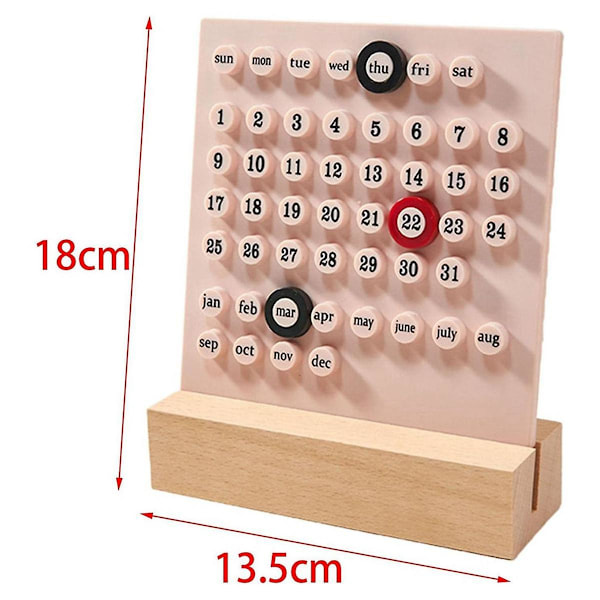 Trekalender Evighetskalender Retro Hjem Unike Gaver, Måned Datovisning, Skrivebordsdekorasjon