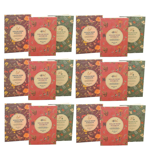 24 st Mini Anteckningsböcker Dagbok Fickanteckningsblock Blommor Fåglar Mönster Graffiti Böcker Reklamgåva Kontorsmaterial (slumpmässig stil)