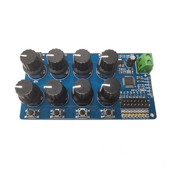 8CH Rotationsknap Servo Driver 8 Kanals/Vejs Styringskort Overstrømsbeskyttelse Servo Tester Servo Controller