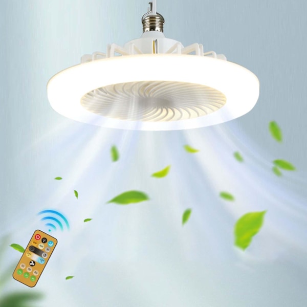 Takfläkt med Ljus Inbyggt Låg Profil Fläktlampa Taklampa med Fläkt Dold Elektrisk Fläkt Delier med Fjärrkontroll Intelligent Styrning