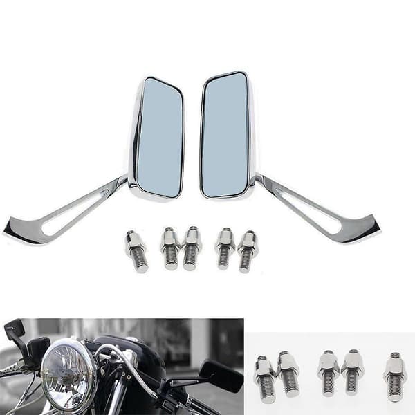 Motorcykelbackspeglar Krom 8/10mm För