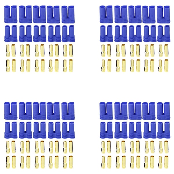 20 Par Ec5 Bananeplugstik Forbindelser Hun+han Til Rc Esc Batteri/motor