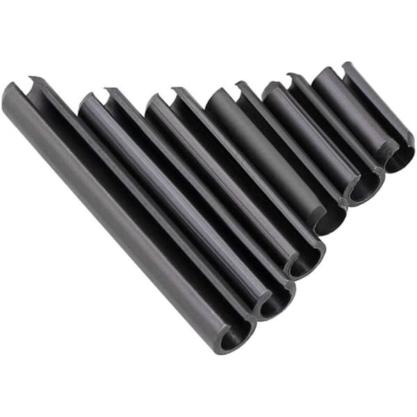 100 st delade fjäderstift, elastiska stift i manganstål. M5x16 mm