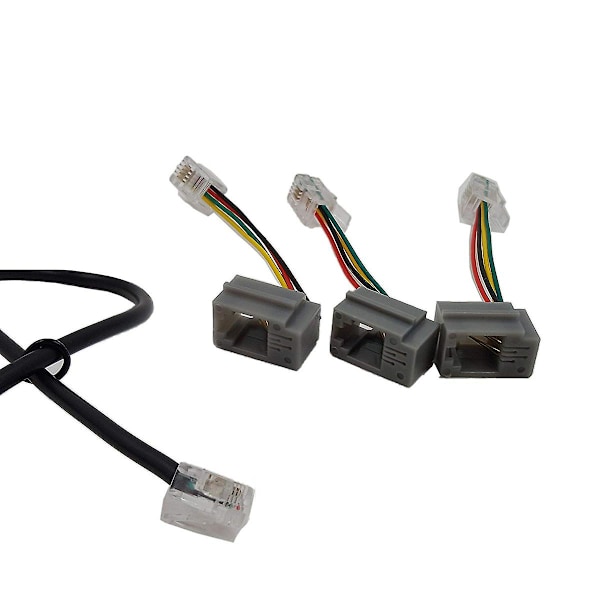 4p4c Rj9-kabel, 3,5 mm smartphone-headset till Rj9-adapterkabel, adapterkabelkonverterare för IP-telefoner