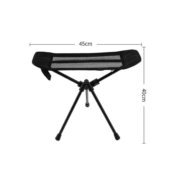 Utendørs sammenleggbar månestol Dual- Tripod fotskammel i aluminiumlegering Fotskammel Lazy fotskammel Praktisk
