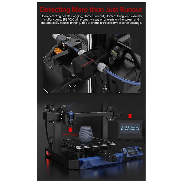 Smart Filament Sensor V2.0 Modul för Brottsdetektering Filamentövervakning 3D-skrivardelar för Skr V1.4 M