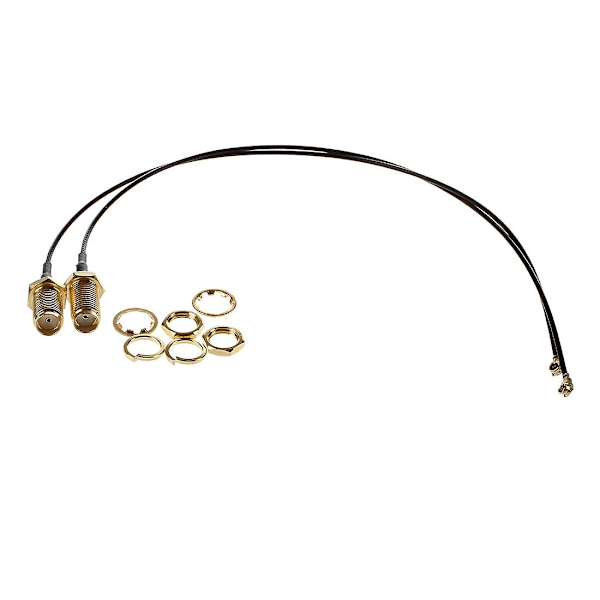 2 stk. Wlan Antenne Pigtail Hirose U.fl Sma Box Adapter Kabel Ipex Rsma 20cm