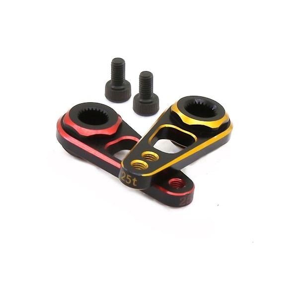 2 st Metall Dubbla Hål 25t Servoarm Servo Horn för 1/10 RC Bil Båt Futaba Savox Powerhd Axial Scx