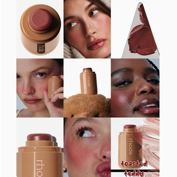 Rhode skin ny blush stick Hailey Hailey piggy/freckle leppe- og kinn-dual-use blush toasted teddy