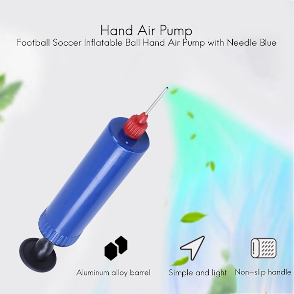 Fodbold Fodbold Oppustelig Bold Hånd Luftpumpe Med Nål Blå