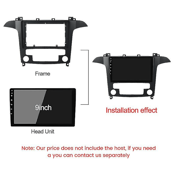 9 Tums 2din Android Bilradio Fascia för Ford S-max S Max 2006 - 2015 Bil Dvd Ram Installera Ljudpanel Instrumentbräda Montering