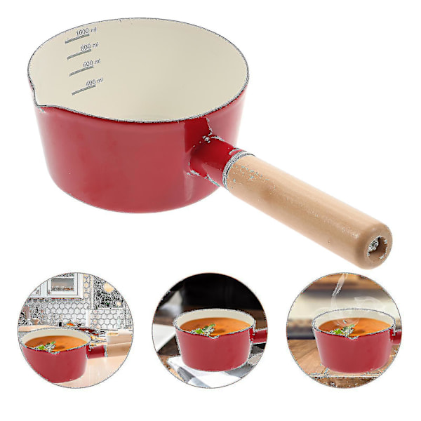 Non-stick Mælkegryde Emalleret Mælkegryde Multifunktionel Saucepotte Madlavningsgryde Køkken Saucepotte