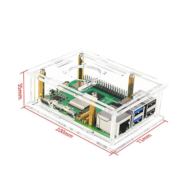 5 stk Akrylveske Transparent Skall Beskyttende Veske For Pi 5