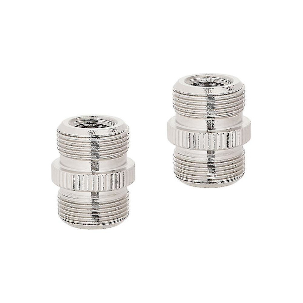 Uusi 5/8\"-27 Uros - 1/4\"-20 Naaras ja 3/8\"-16 Naaras Mikrofonikiinnitysruuviadapteri Kaksipuolinen Nikkeli-Messinki (2 kpl)