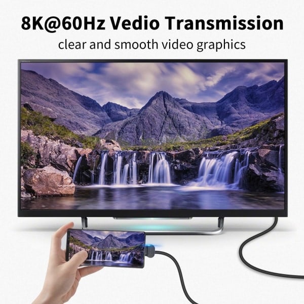 USB C 90 Graders Adapter för USB 4 Kabel Adapter, 40Gbps USB C Ada