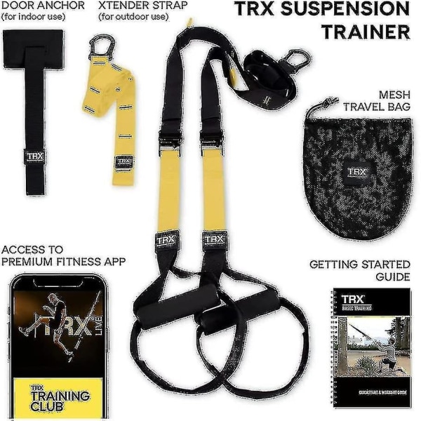 Trx All-in-one Suspension Trainer - Kotikuntosalijärjestelmä kokeneelle kuntosaliharrastajalle, sisältää Trx Tr:n