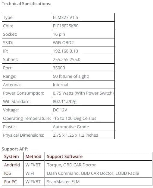 V1.5 WIFI Scanner Bil OBDII Diagnostisk Værktøj Kode Læser PIC18F25K80 Chip Til Android IOS Windows