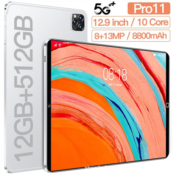2025 Ny 10-tommers Android Smart Tablet Pro11 WiFi Bluetooth GPS 4G Anrop
