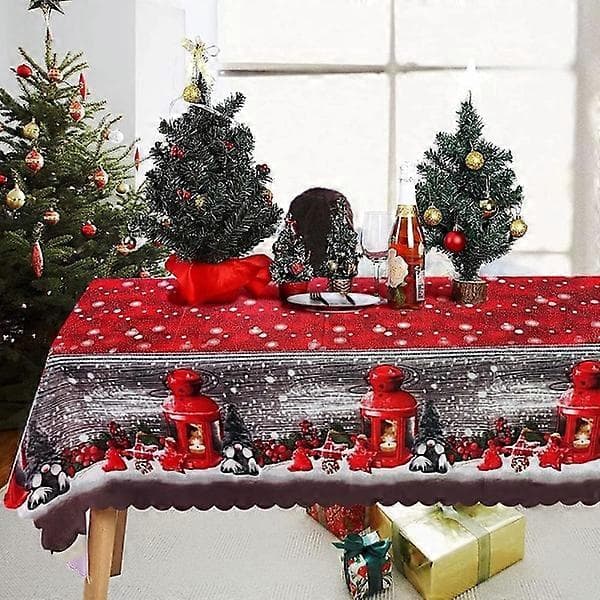 Julbordsduk, 180 x 150 cm rektangulär lång julbordsduk - Julbordsdekoration