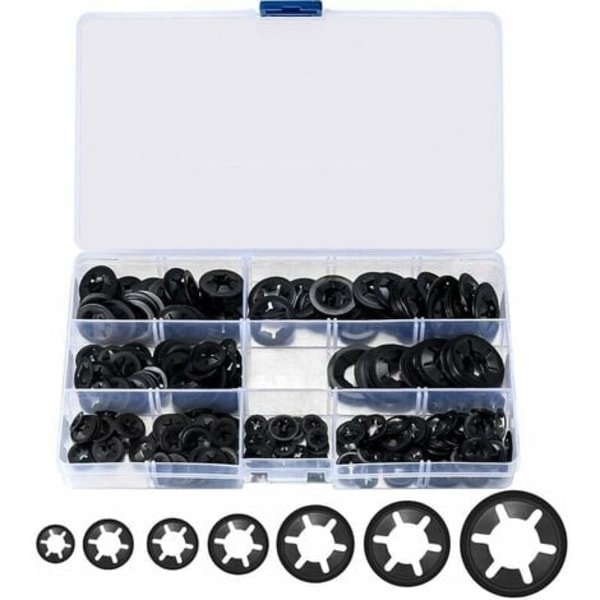 340 Starlock Skive - M3/M4/M5/M6/M8/M10/M12, Sort - Perfet