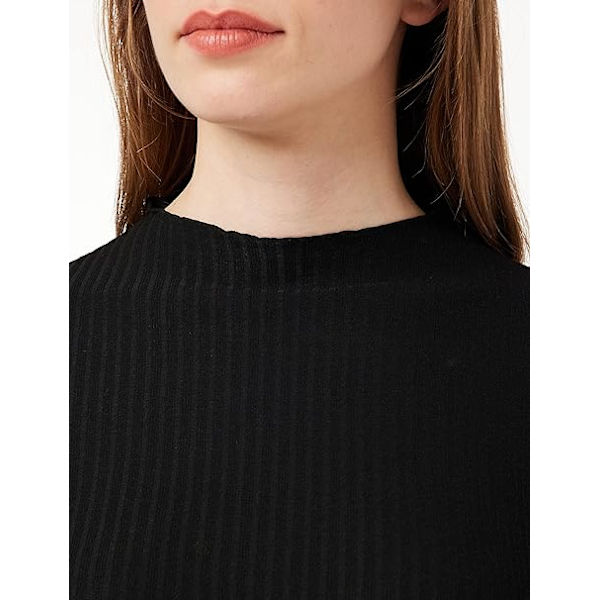 Høj Hals Langærmet Top Black L