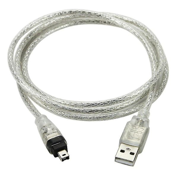 USB hane till Firewire IEEE 1394 4-polig hane iLink adapterkabel för Sony DCR-TRV75E DV