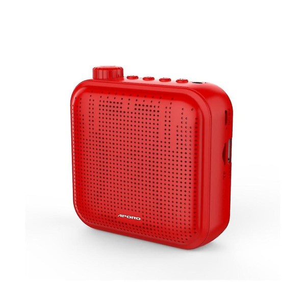 T15 Bärbar miniljudhögtalare med mikrofon Uppladdningsbar högtalare för lärare Röd