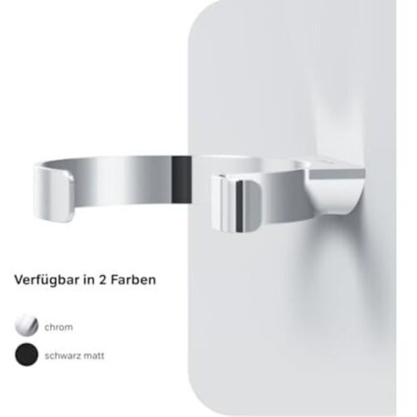 3.5x3.2x11 Hårfønerholder i rustfritt stål. Krom hårfønerstativ