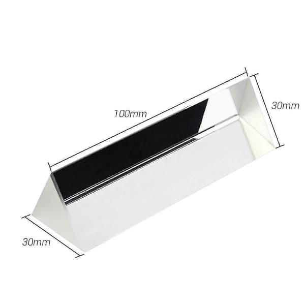 30 mm ligesidet prisme, optisk glas, 30x30x100.