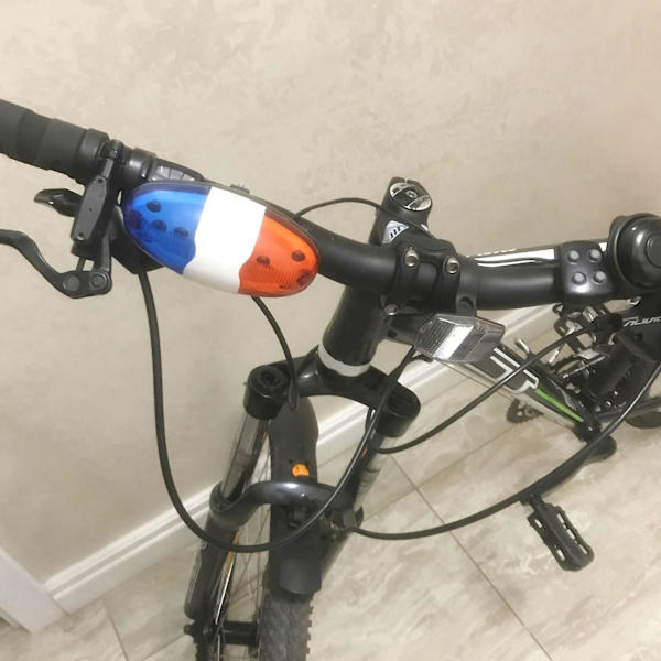 Cykel 6 LED 4-tonshorn LED-ljus Elektronisk Sirene Cykeltillbehör