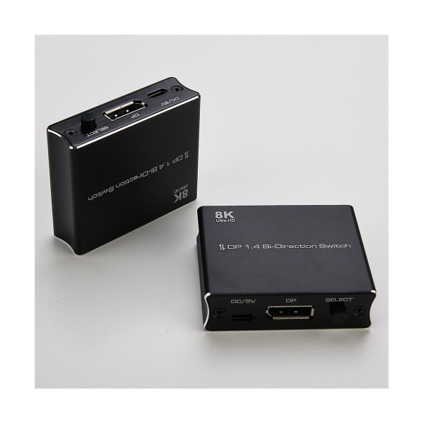 8k Dp Switch Displayport 1.4 Bi-direction Switch Converter 2x1/1x2 Stöd 4k@120hz 8k@30hz För Mul