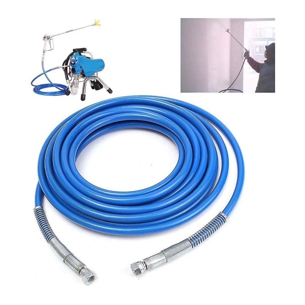 1/4 tums luftlös färgsprayslang Högtrycks universal Flexibelt fiberrör 3300 PSI (25FT, blå)
