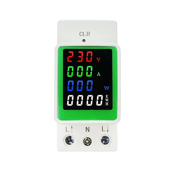 6-i-1 100A AC160-275V Spænding Strøm kWh Elektrisk Energimåler Meter Volt Amp Voltmeter Amperemeter W