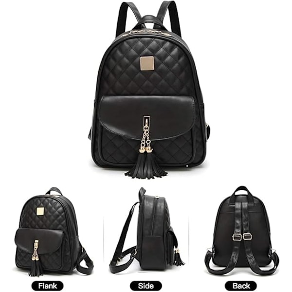 3-pack Mode Ryggsäck Söt Mini Ryggsäck Dam PU Läder