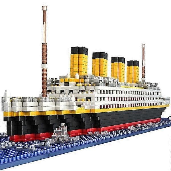 1800+ stk. Titanic, krydstogtskibsmodelbåd, DIY diamantbyggeklodser