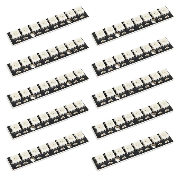 10 st 8-bitars WS2812 5050 RGB LED med inbyggd fullfärgsdriven utvecklingskort