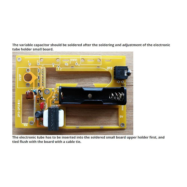 DIY-kit 2P2 Elektronrör Enstaka Lampa Mellanvågsradio 2P3 Radiokit