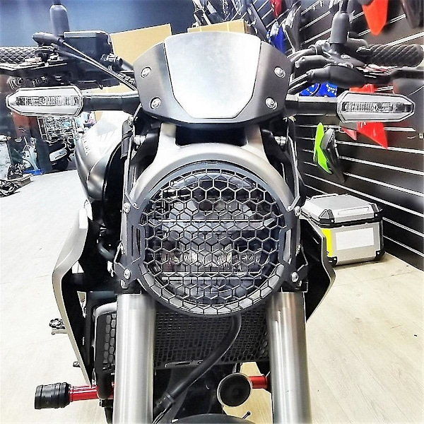 Motorcykel Forlygtebeskyttelsesgitter Beskytter Forlygte Lampe Mesh Gitter Dæksel Til Cb125r Cb150r Cb2