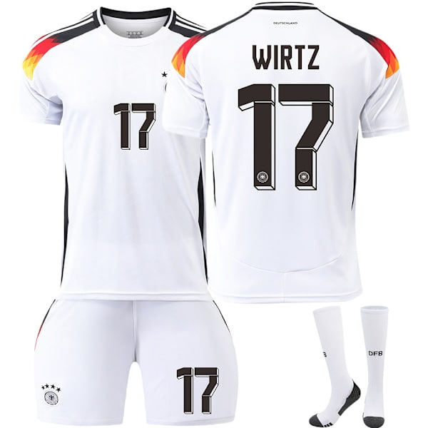 Tyskland 2024 Europamesterskab Hjemmebanetrøje 17 WIRTZ XL XL