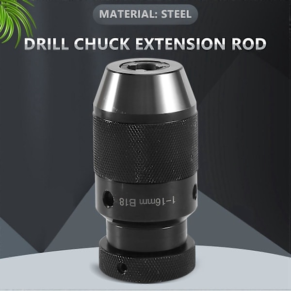 Nyckellös borrchuck 0,2-16 mm B18 + MT3 M12 DIN228A Morse koniskt skaft