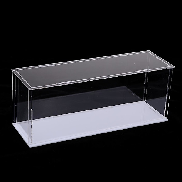 Transparent Akryl Displayfodral Fack Dammsäkert Förvaring Visningslåda 28x8x11cm