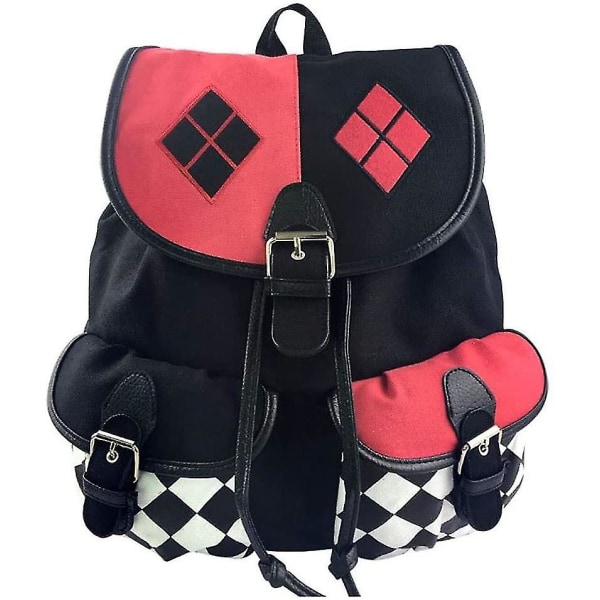 Colorblock Rygsæk Canvas Dark Bag Bundle Backpacka